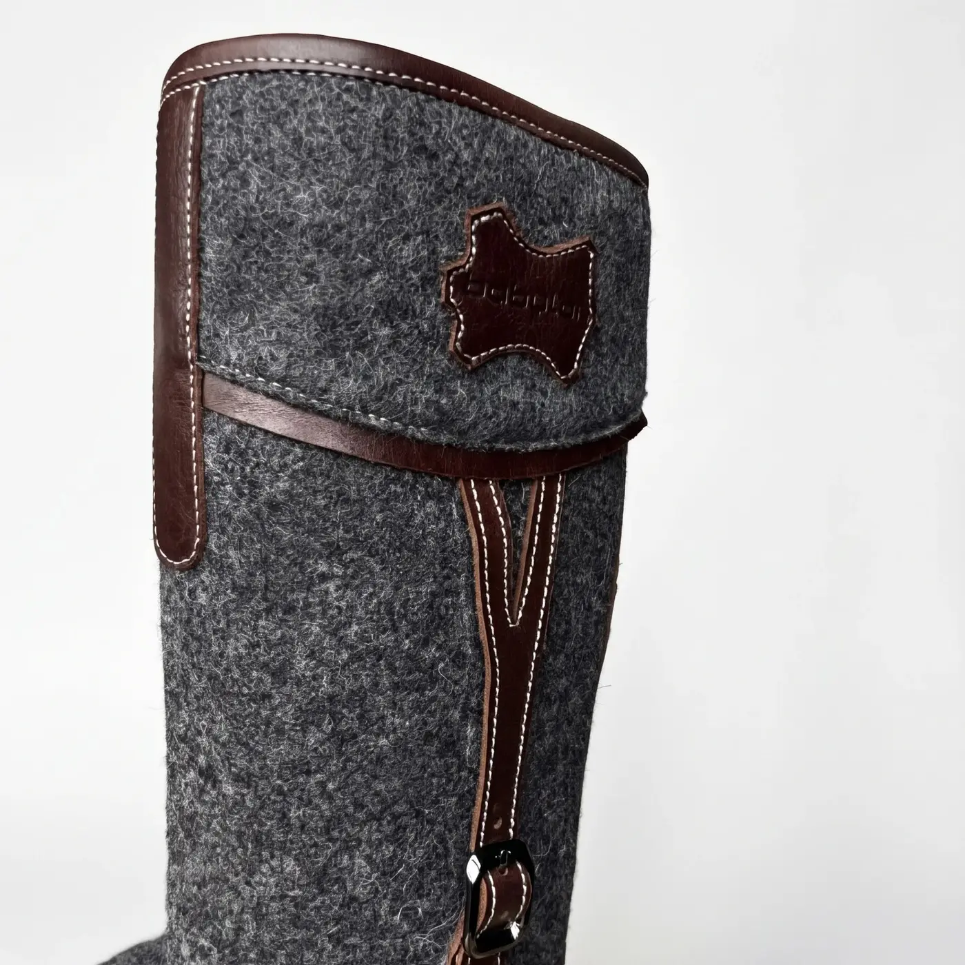 Women's winter boots in felt and leather Cloud-72, grey, photo 6