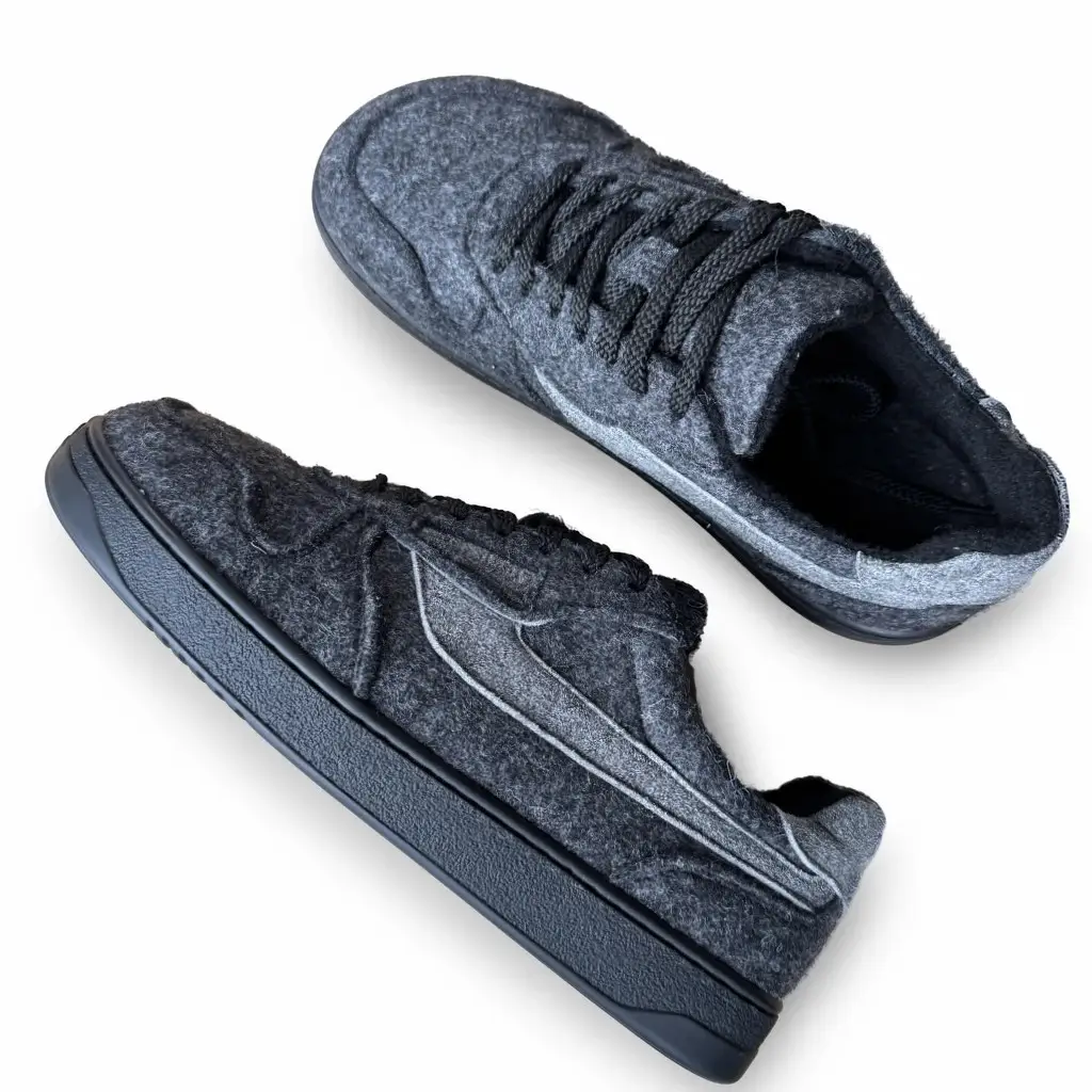 Men's Italian felt sneakers Alen-V-12, grey, photo 5