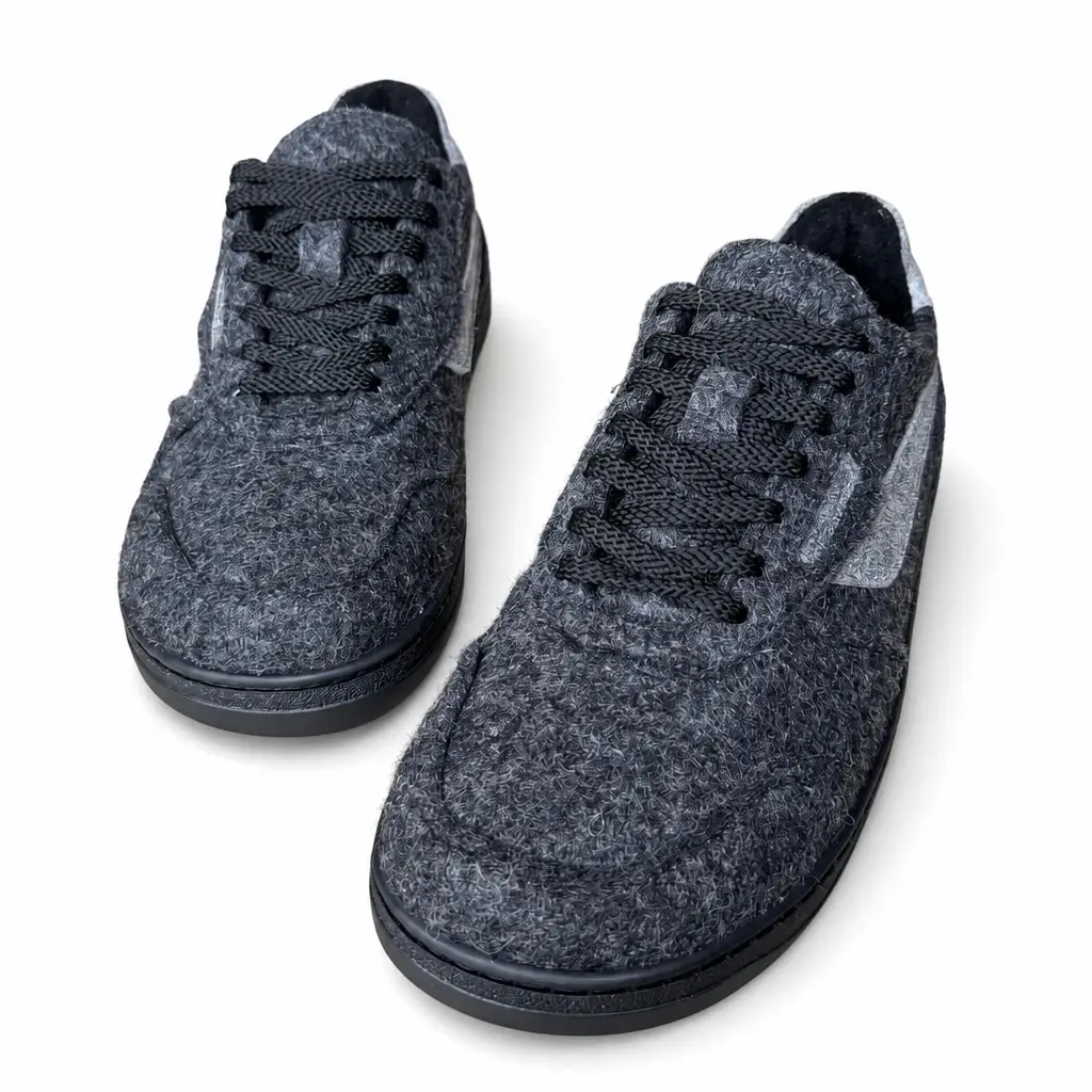 Men's Italian felt sneakers Alen-V-12, grey, photo 3