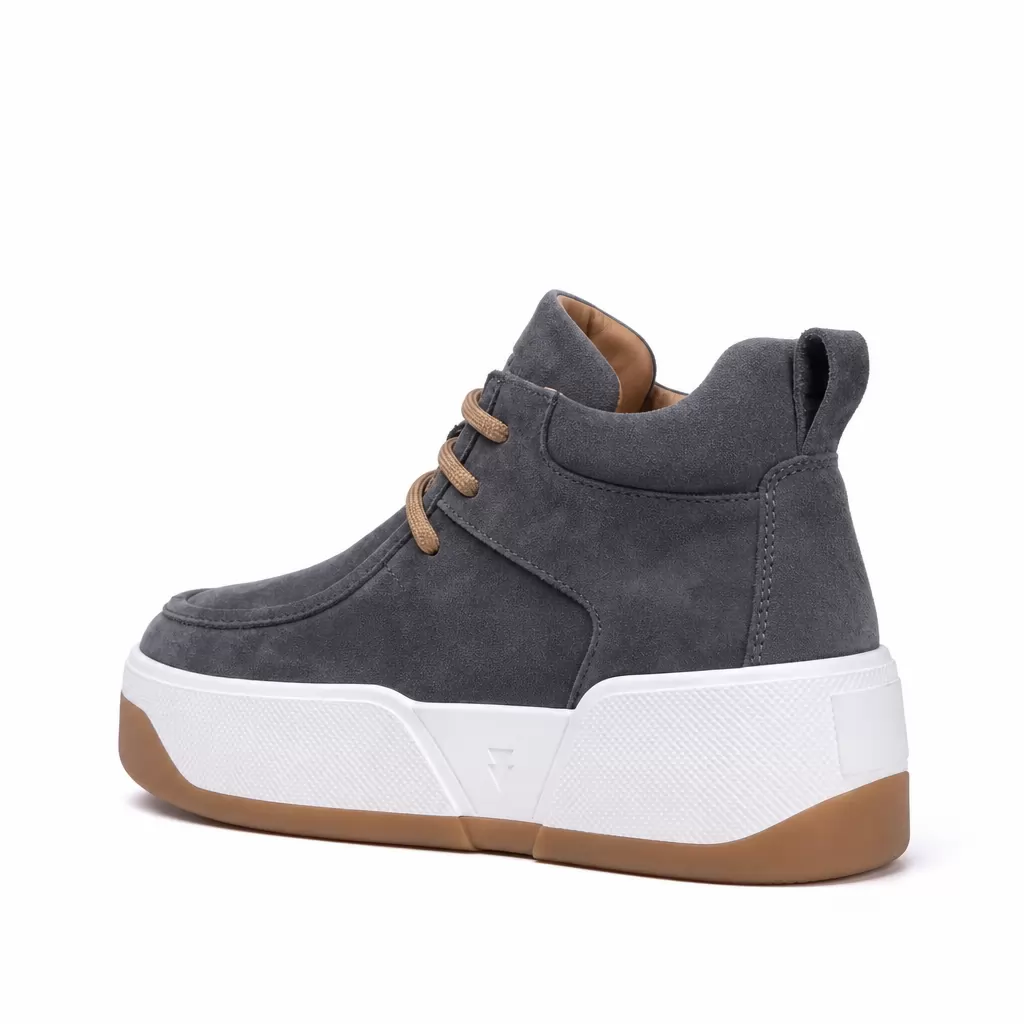 Women's fur-lined winter nubuck boots Verona-92, grey, photo 4