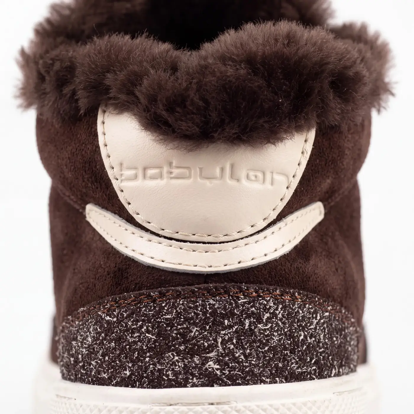 Women's fur-lined high-tops in nubuck and leather Eclipse-104, brown, photo 5
