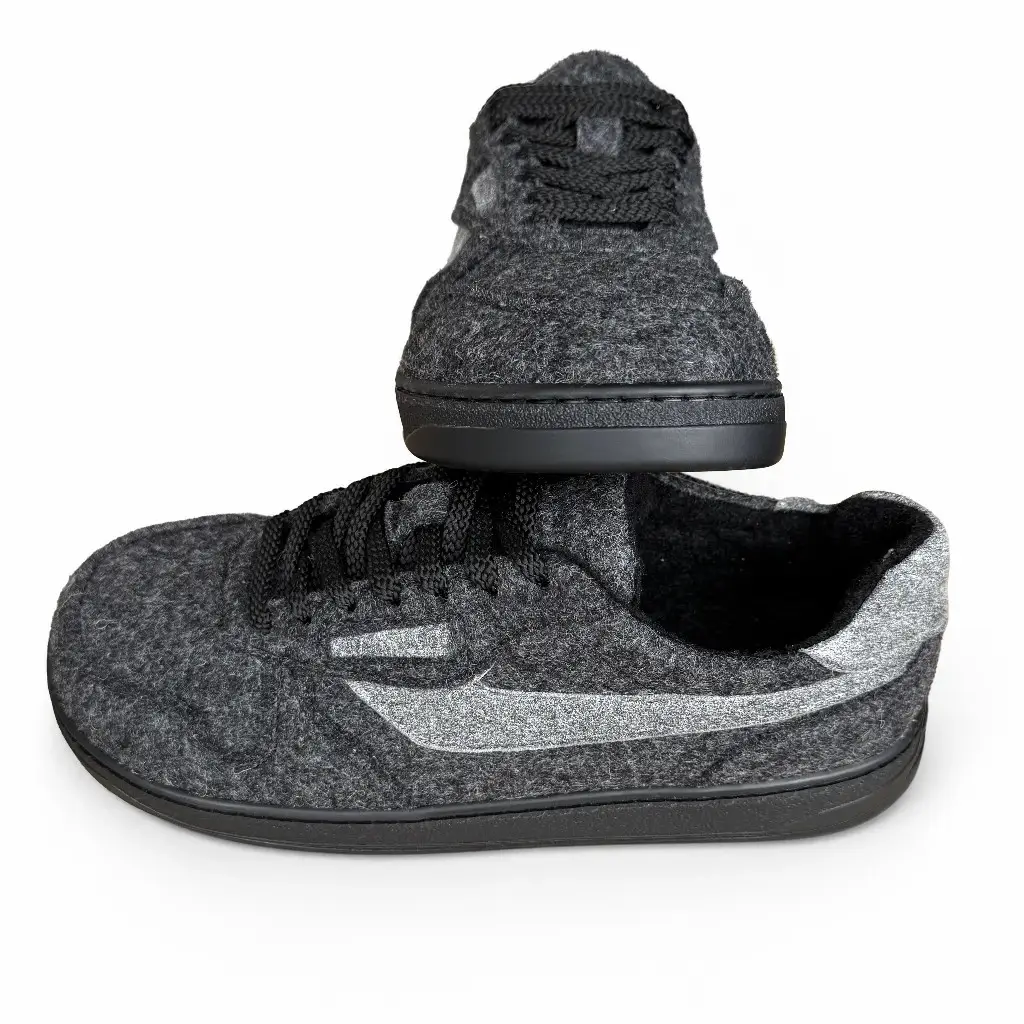 Men's Italian felt sneakers Alen-V-12, grey, photo 6