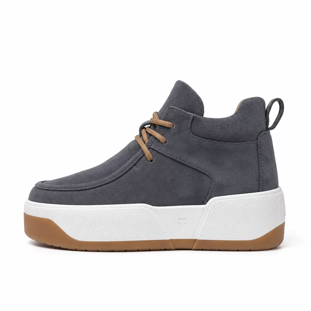 Women's fur-lined winter nubuck boots Verona-92, grey, photo 5