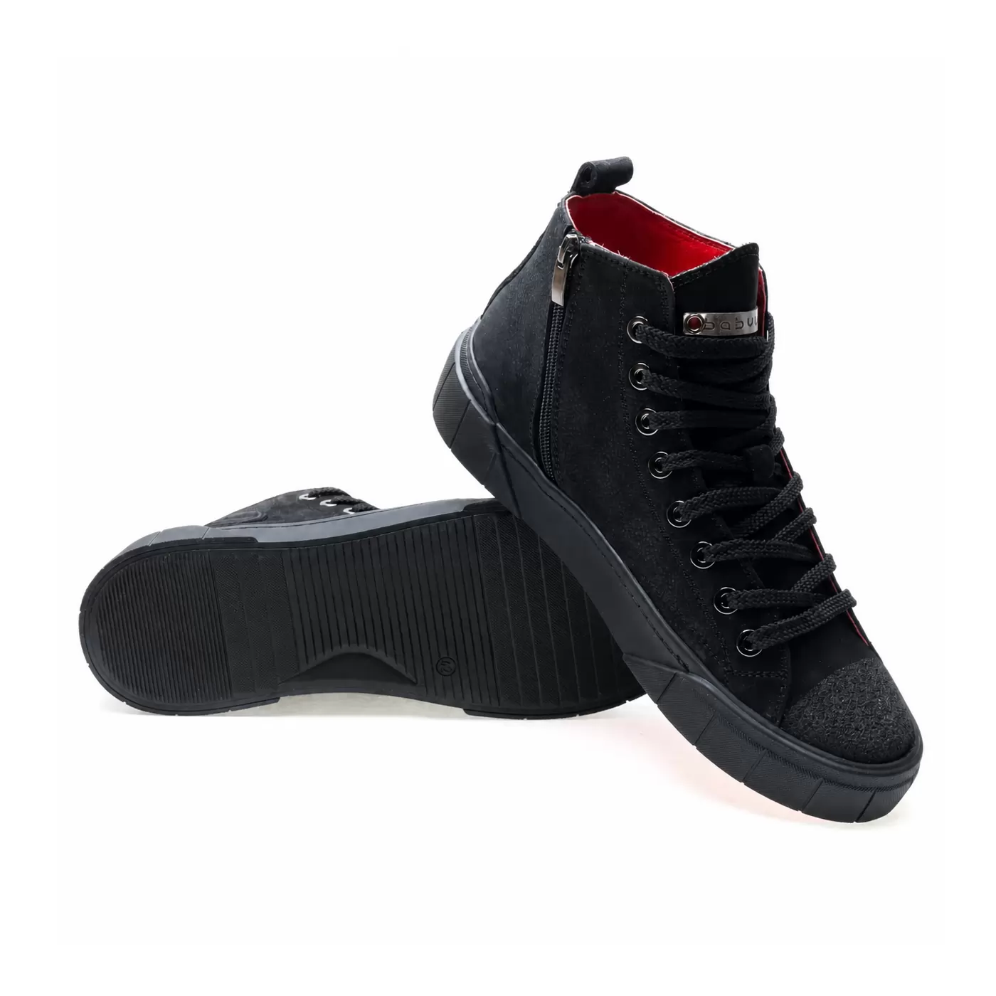 Men's high-top nubuck sneakers Breakout-11, black, photo 5