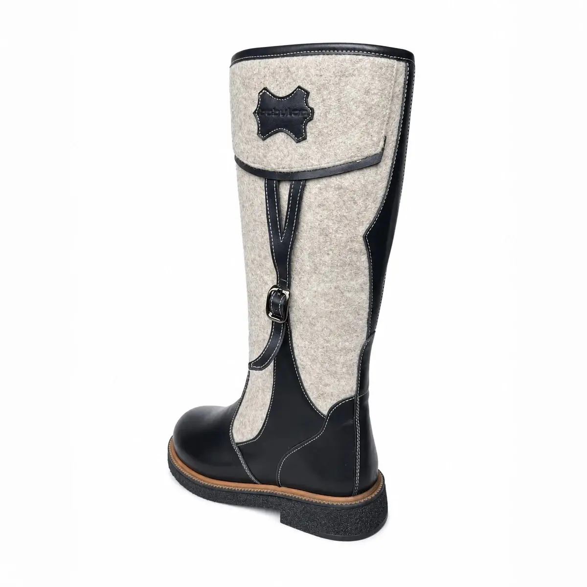 Women's winter boots in felt and leather Cloud-64, grey, photo 4