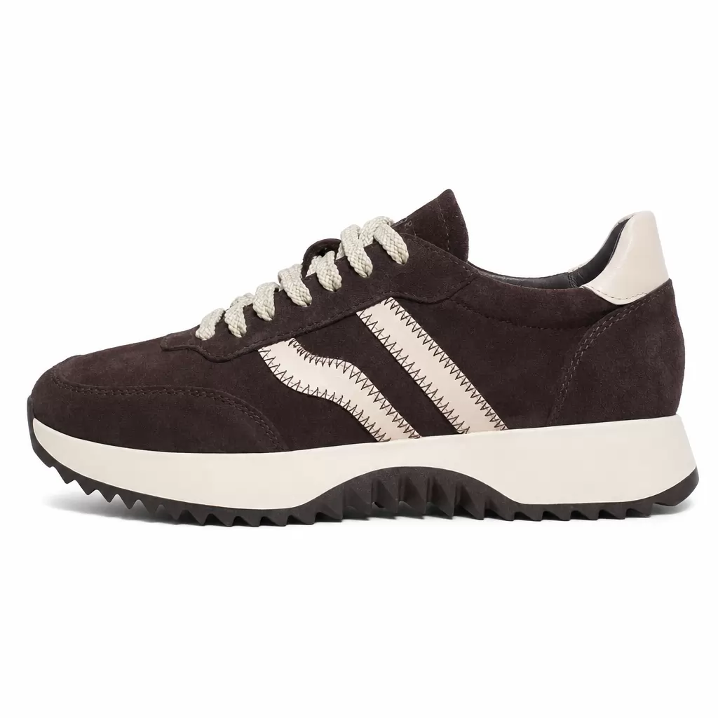 Women's suede trainers Opium-14, brown, photo 5