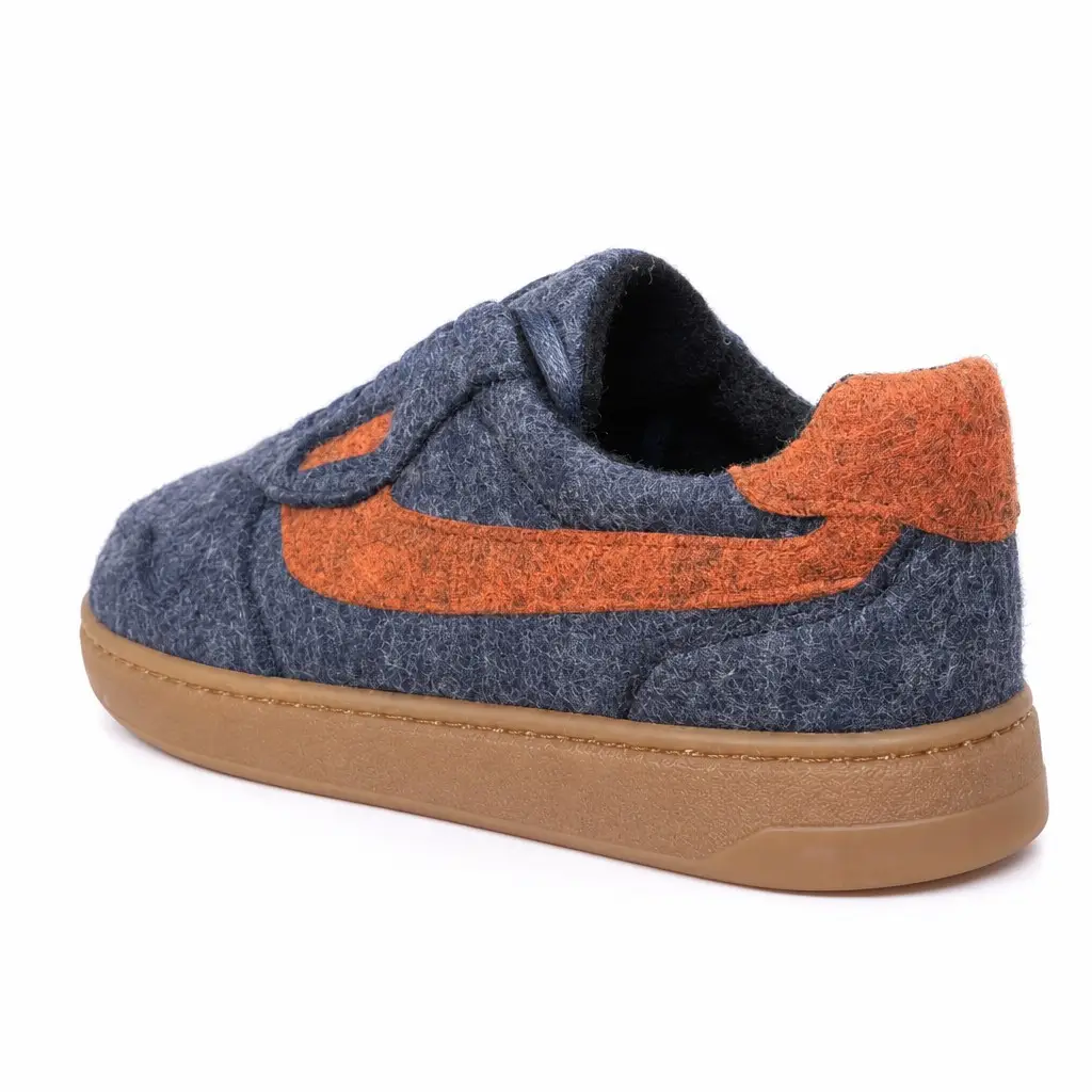 Men's Italian felt sneakers Alen-V-13, blue, photo 4