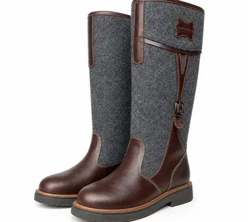 Women's winter boots in felt and leather Cloud-72