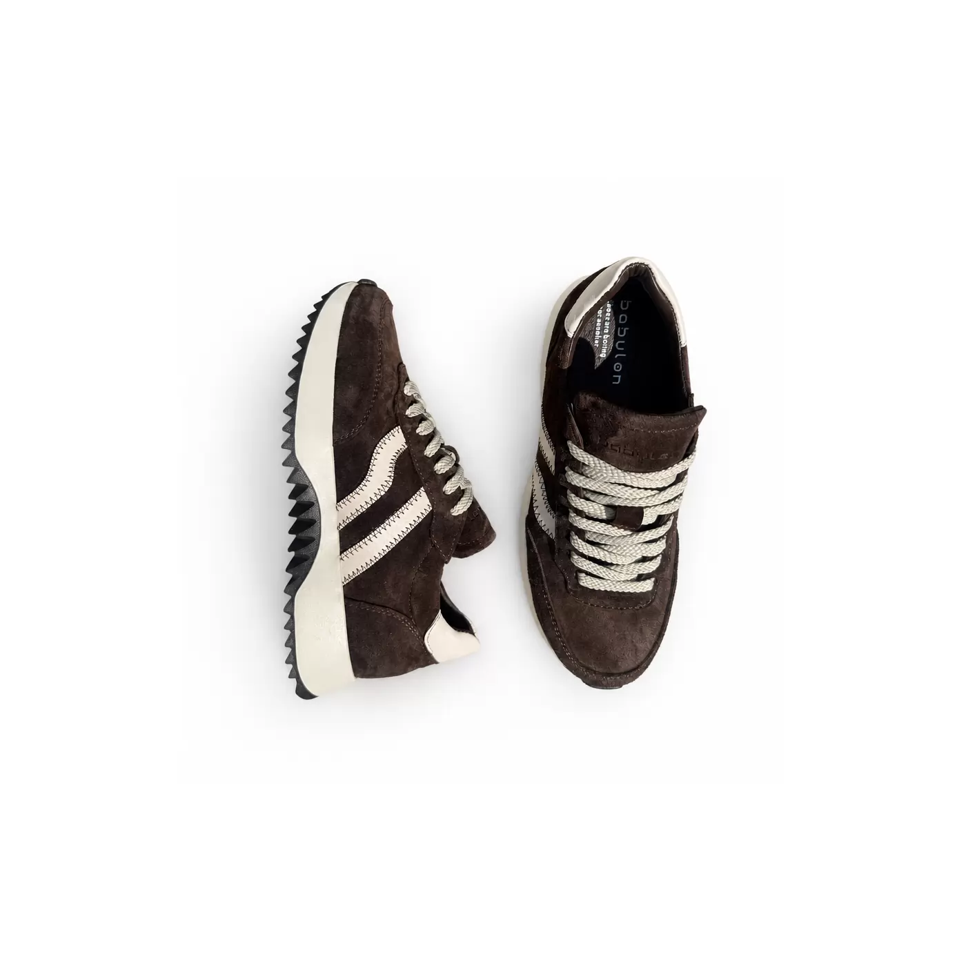 Women's suede trainers Opium-14, brown, photo 7