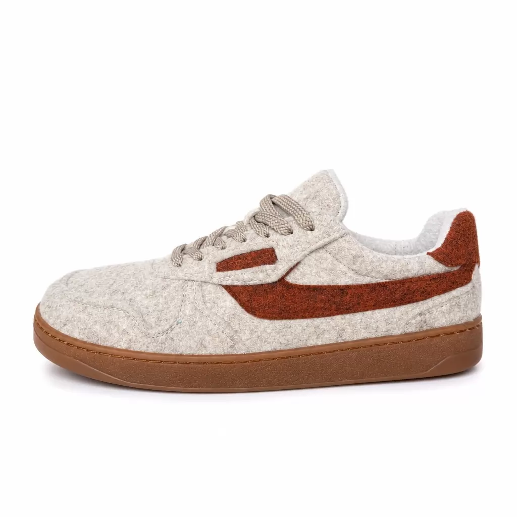 Men's Italian felt sneakers Alen-V-14, brown, photo 2