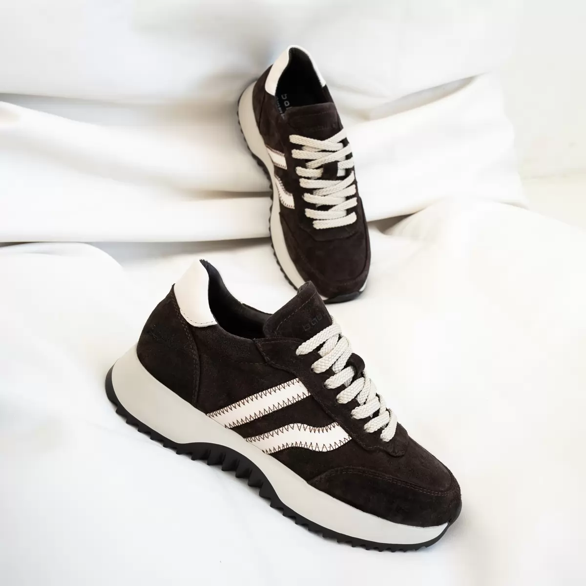 Women's suede trainers Opium-14, brown, photo 2