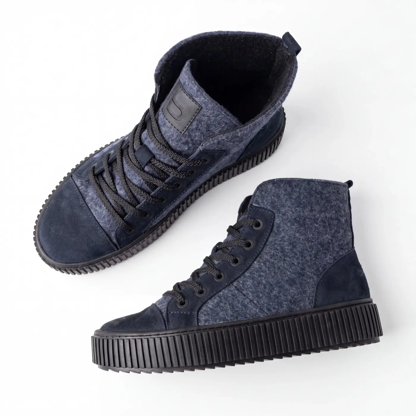 Men's Italian wool felt boots Frost-V-13, blue, photo 6