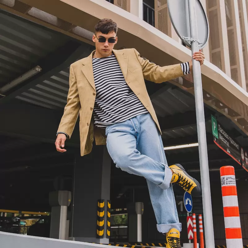 High-top sneakers for men.