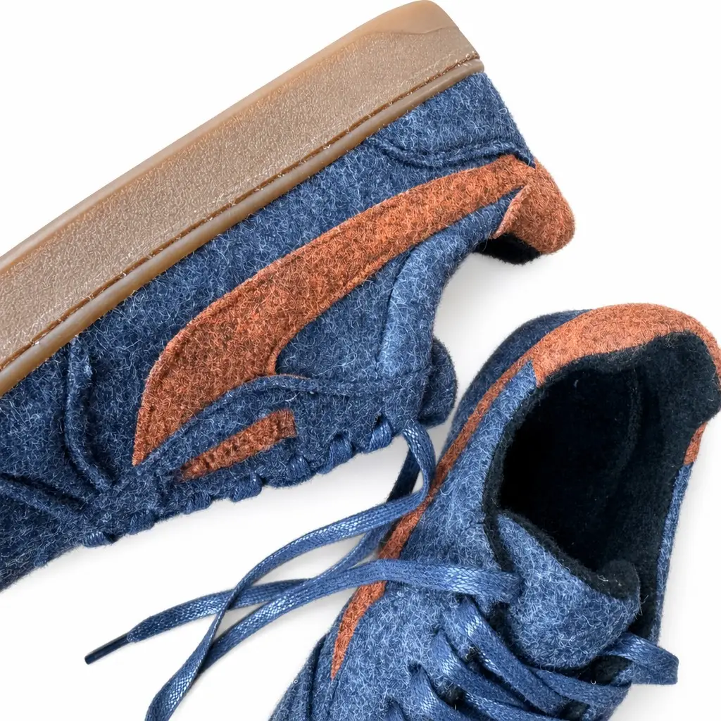 Men's Italian felt sneakers Alen-V-13, blue, photo 6