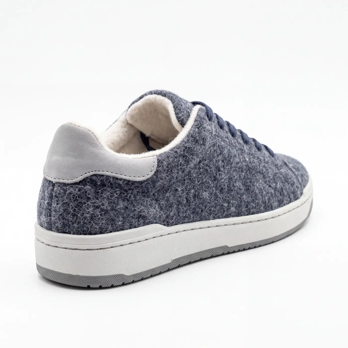 Men's Italian wool felt sneakers Mexico-V-13, blue, photo 3