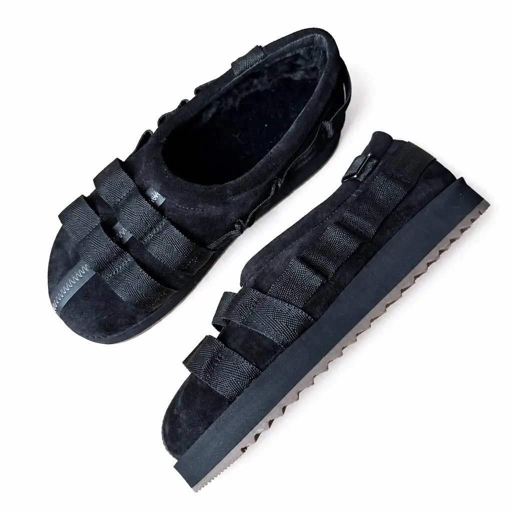 Men's nubuck shearling boots, down to −20 °C Punch-01, black, photo 6