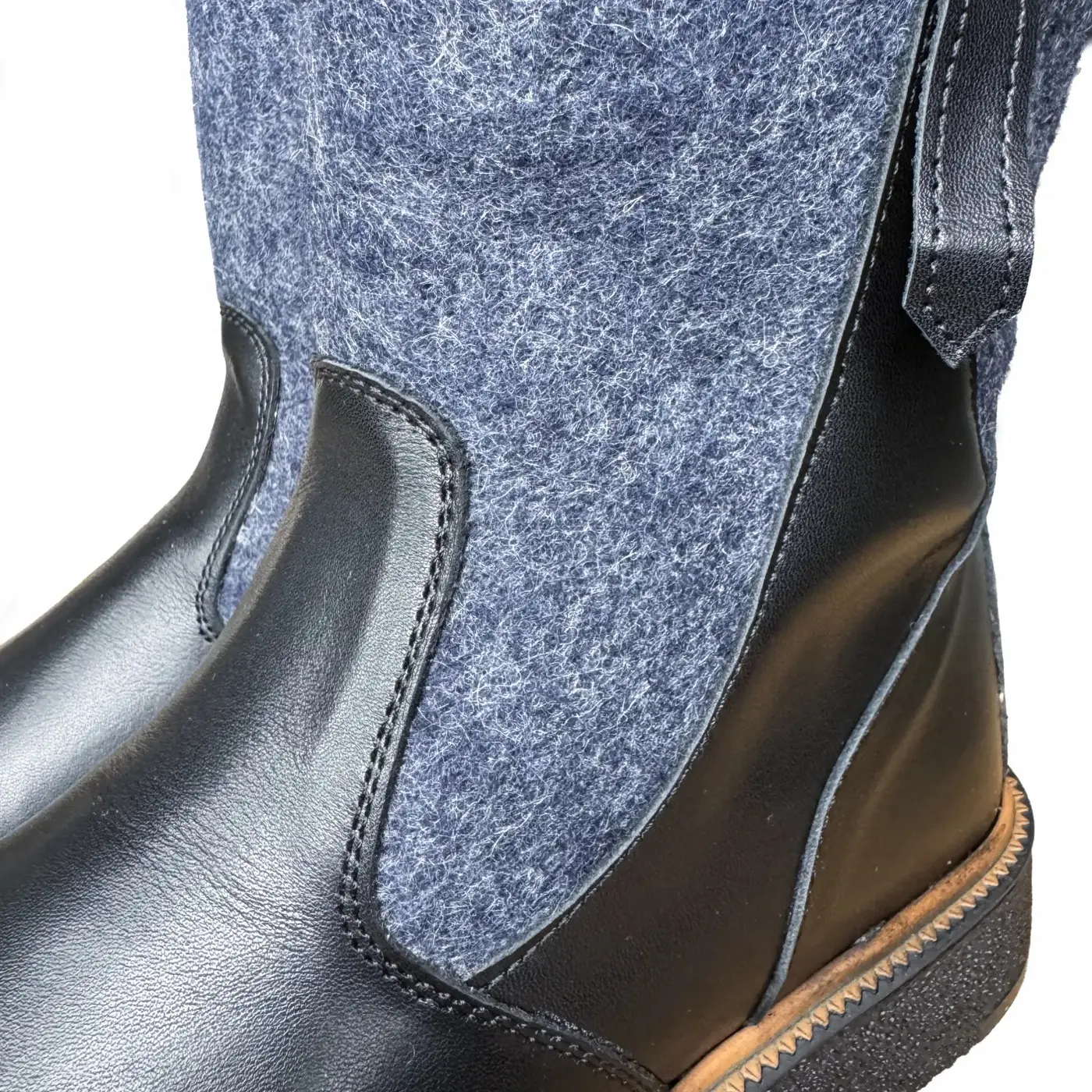 Women's winter boots in felt and leather Cloud-11, blue, photo 6