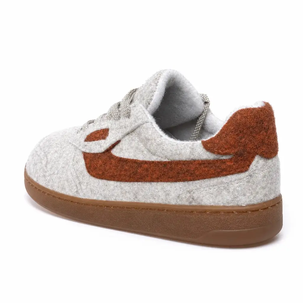 Men's Italian felt sneakers Alen-V-14, brown, photo 3