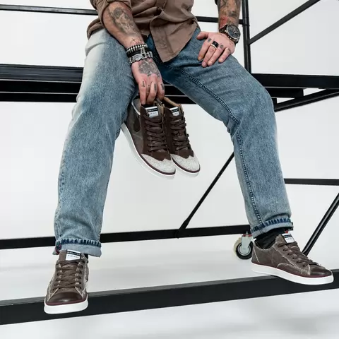 High-top sneakers for men.