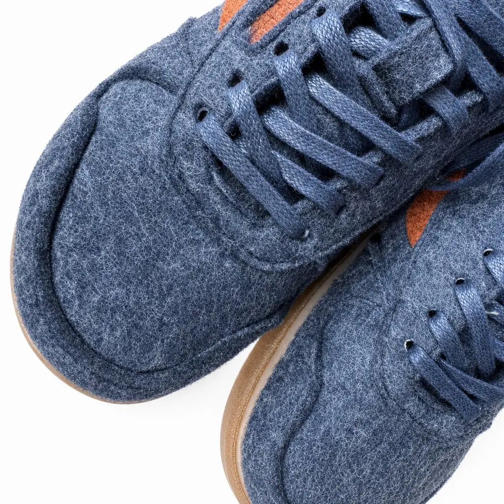 Men's Italian felt sneakers Alen-V-13, blue, photo 7