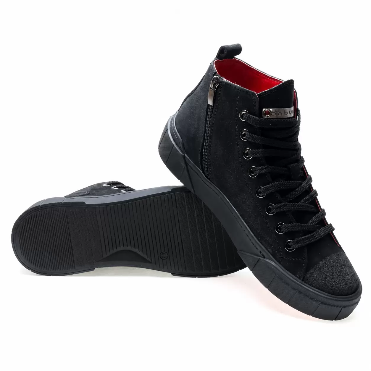 Men's high-top nubuck sneakers Breakout-11, black, photo 5