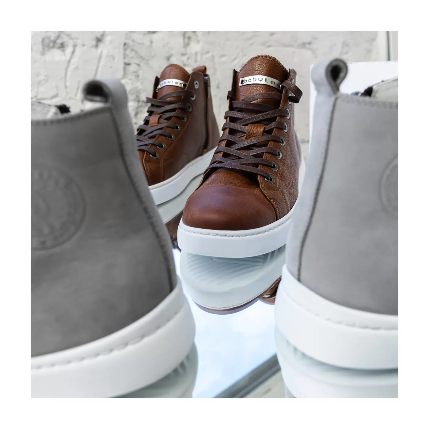 High-top sneakers for men.
