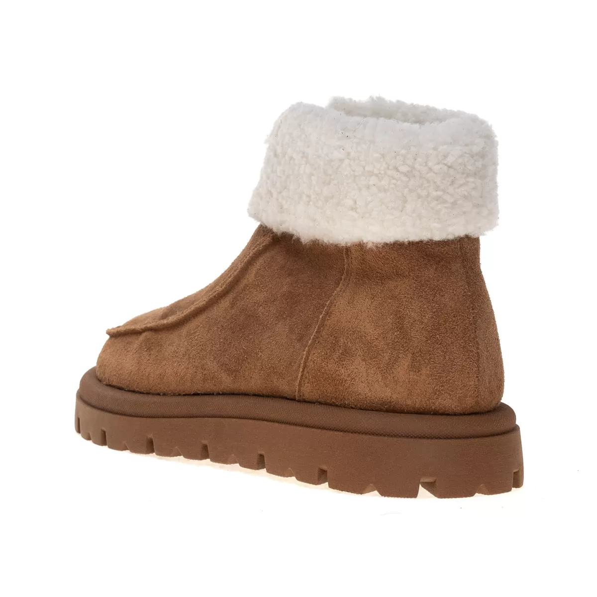 Women's fur-lined winter nubuck boots Cozy-24, brown, photo 9