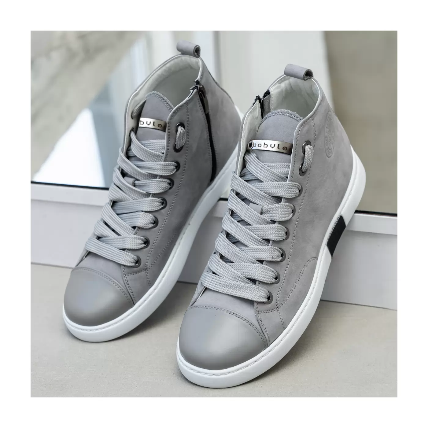 High-top sneakers for men.