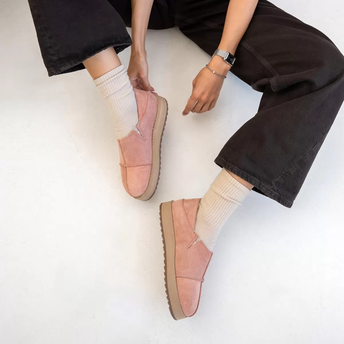Women's fur-lined nubuck boots, down to −20 °C MARY-99, pink, photo 3