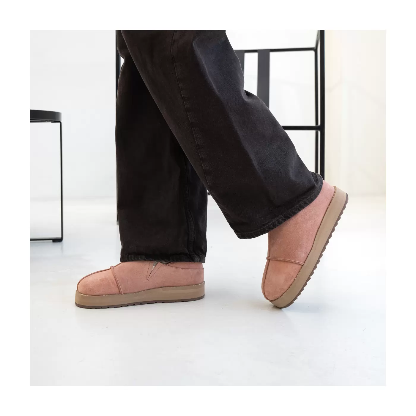 Women's fur-lined nubuck boots, down to −20 °C MARY-99, pink, photo 4