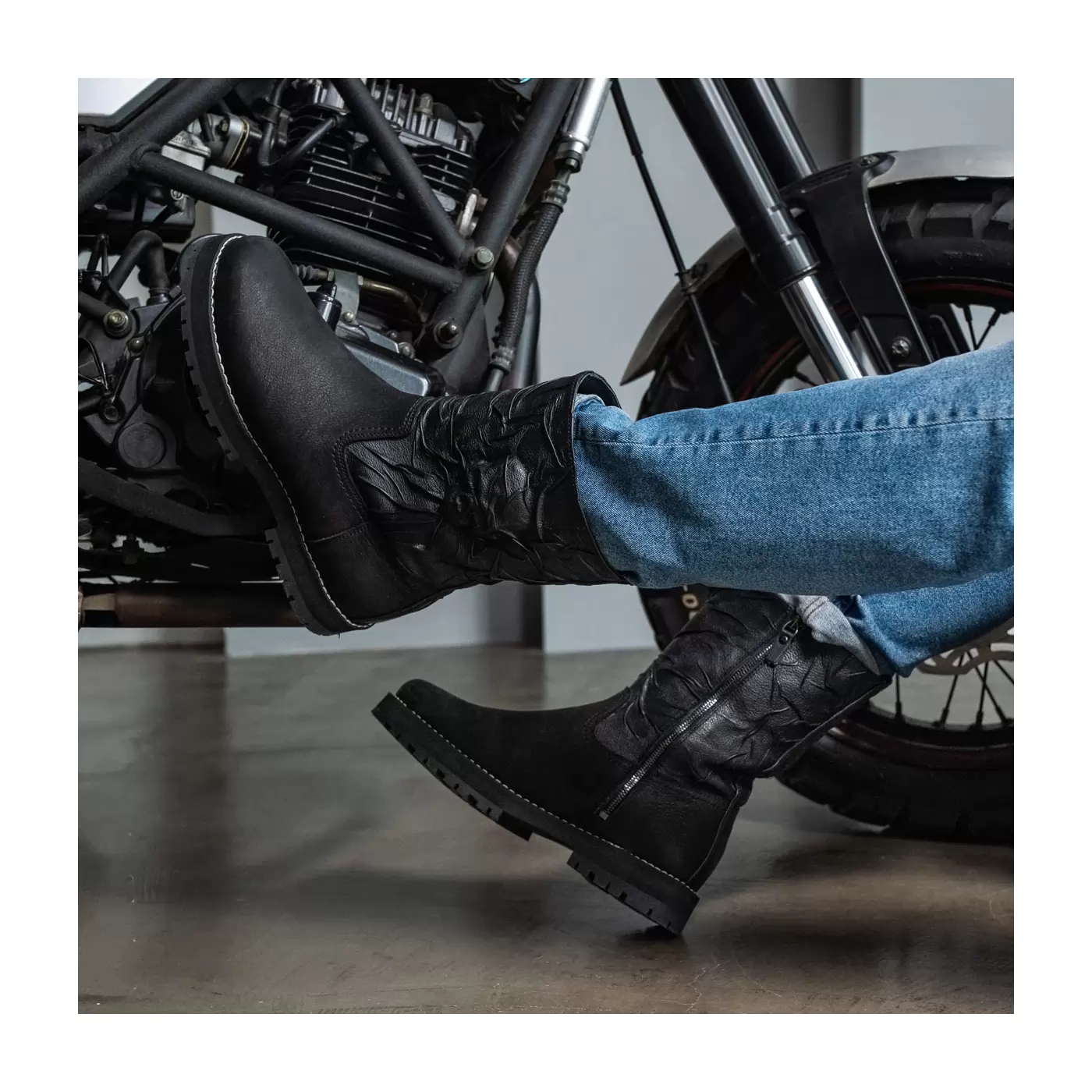 Men's leather boots BRUTE Black, black, photo 11