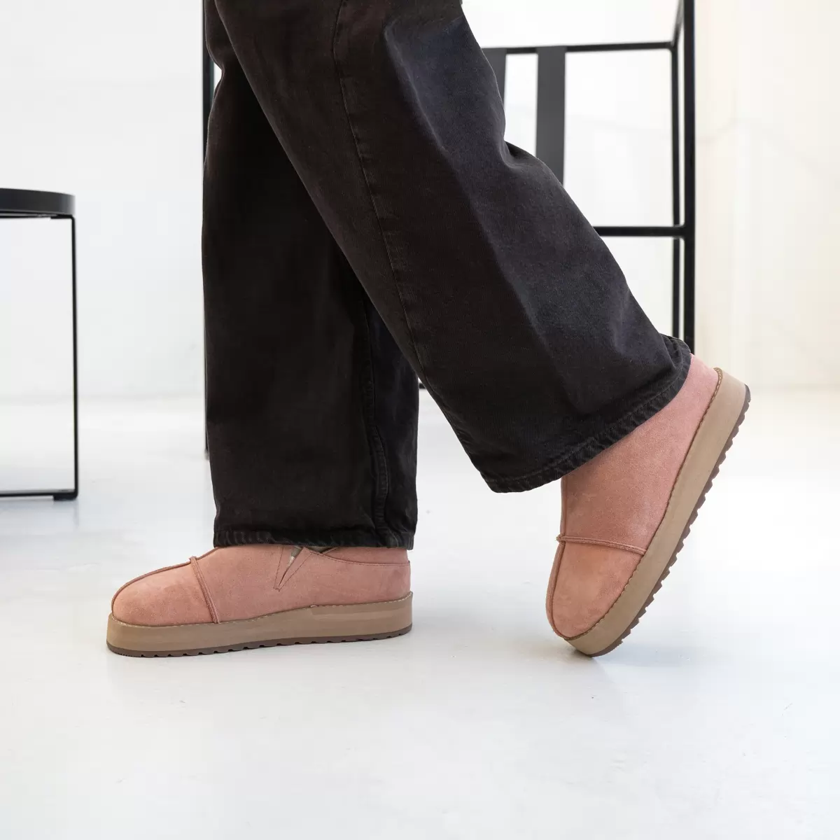 Women's fur-lined nubuck boots, down to −20 °C MARY-99, pink, photo 4