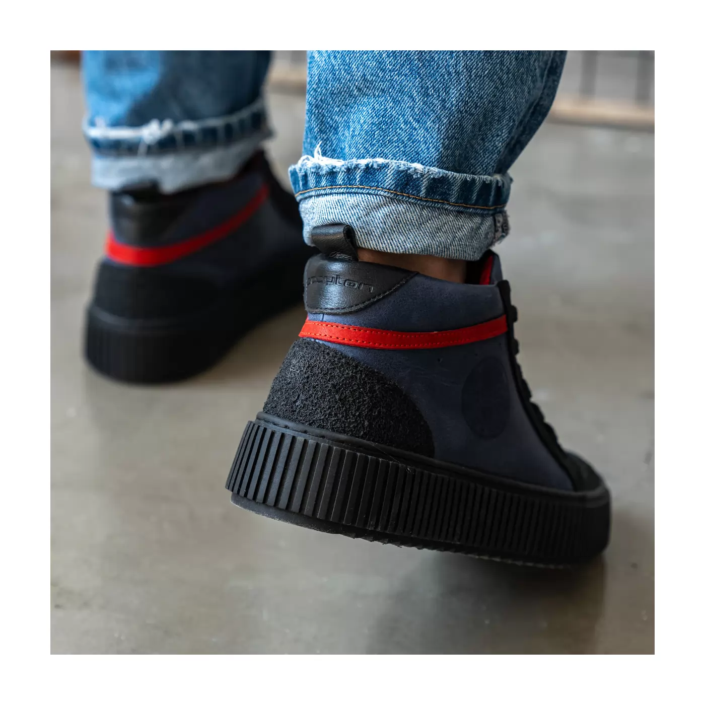 High-top sneakers for men.