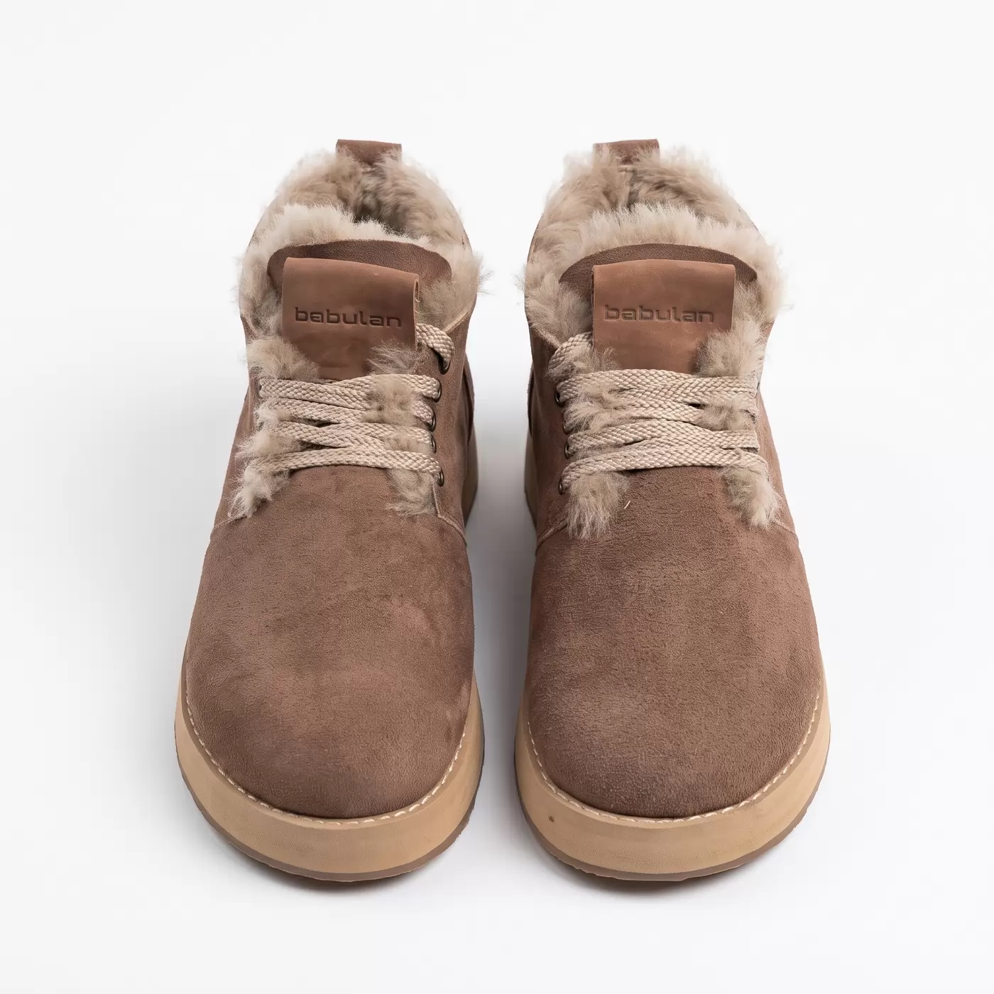 Men's sheepskin boots, down to −20 °C Short-34, brown, photo 6