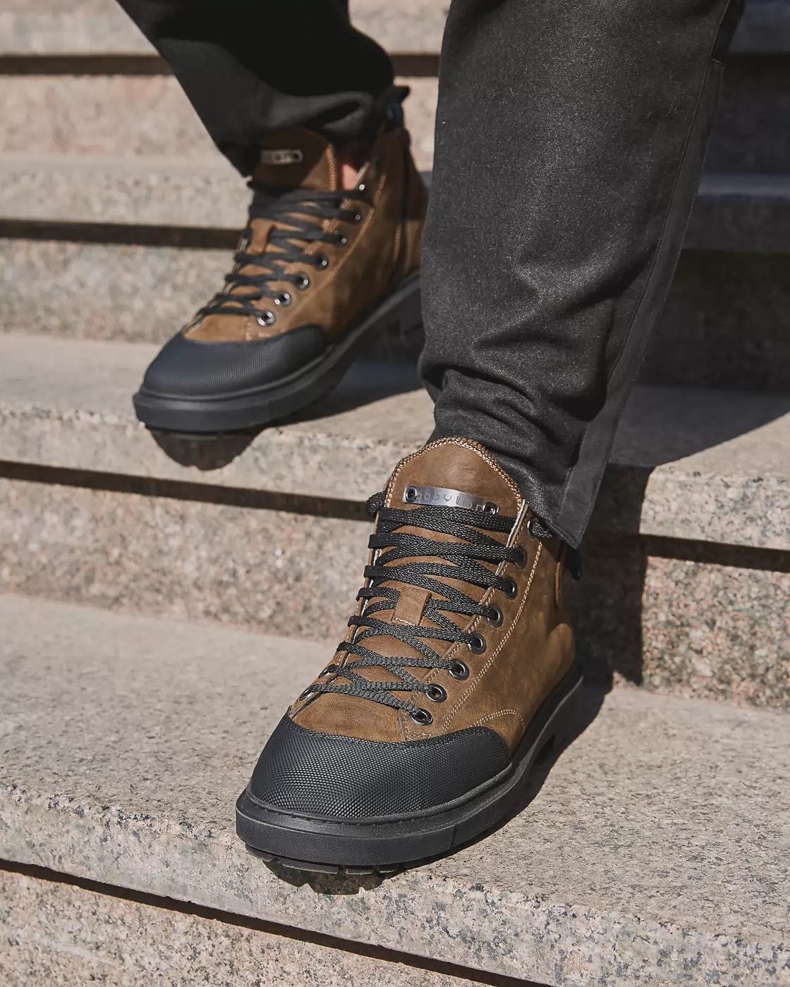 Men's nubuck boots Bike-18, khaki, photo 12