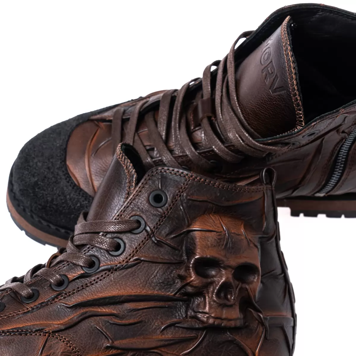 Men's leather boots DUST Brown, brown, photo 2