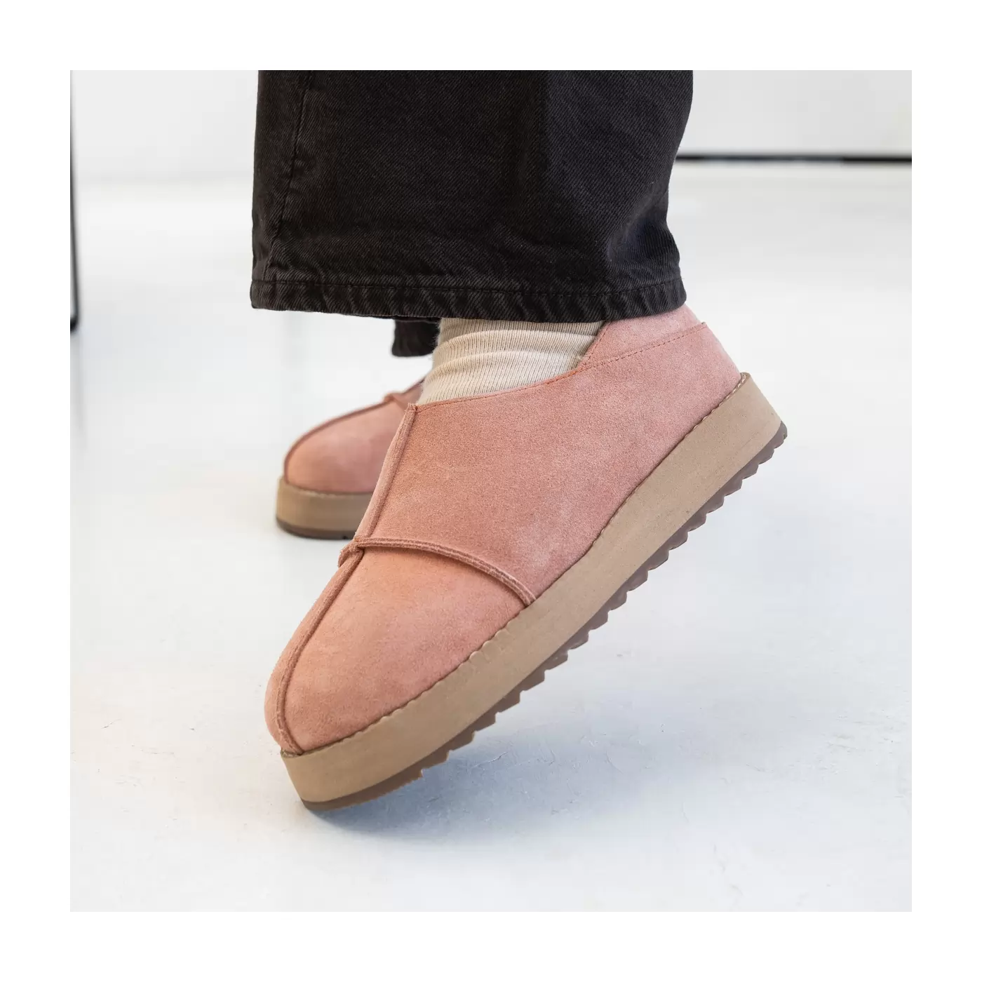 Women's fur-lined nubuck boots, down to −20 °C MARY-99, pink, photo 2