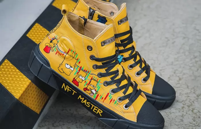 Women's high-top sneakers.