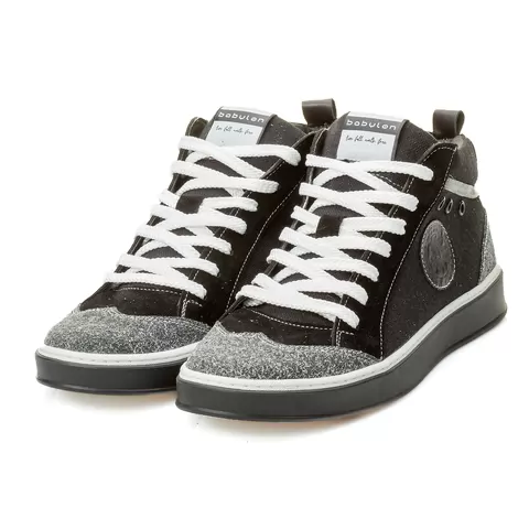 Men's high-top leather sneakers