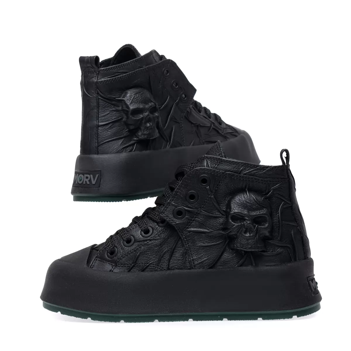Женские ботинки из кожи NOX Black, чёрный, фото 6
