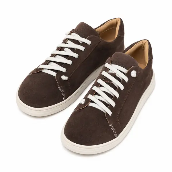 A pair of Babylon DRIFT-14 sneakers in dark brown nubuck